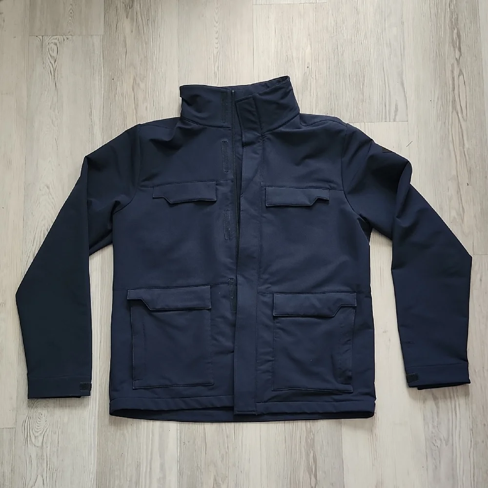 The North Face Men's Navy‎ Field Jacket Insulated Stand Collar Size L